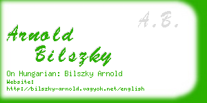 arnold bilszky business card